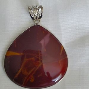 .925 Sterling Silver Natural Gem Stone Pendant